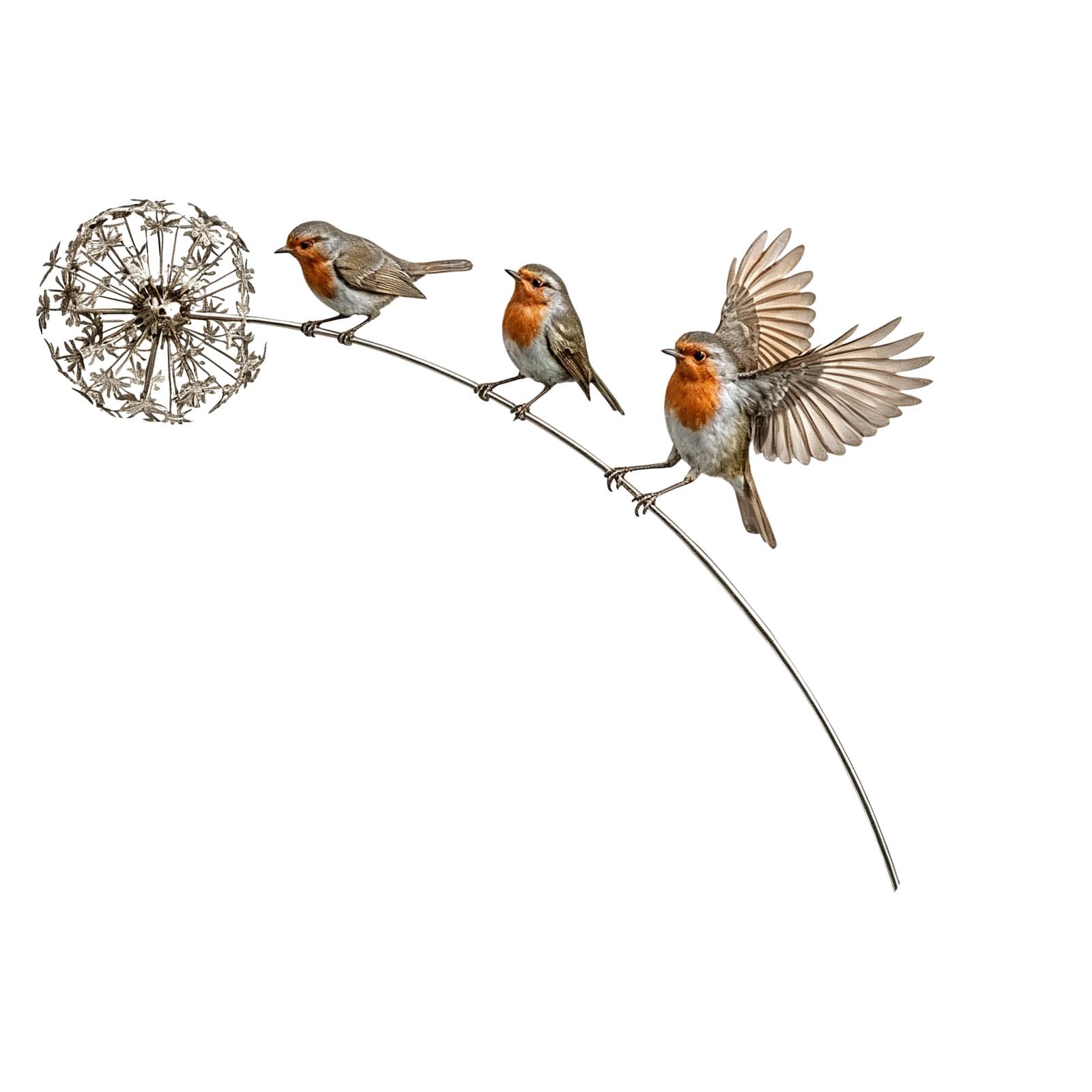 PANGBOER Sided Iron Bird Ornament for and Garden Easy Installation Garden Yard Art Landscape Decoration Inspired Art Bird Stake
