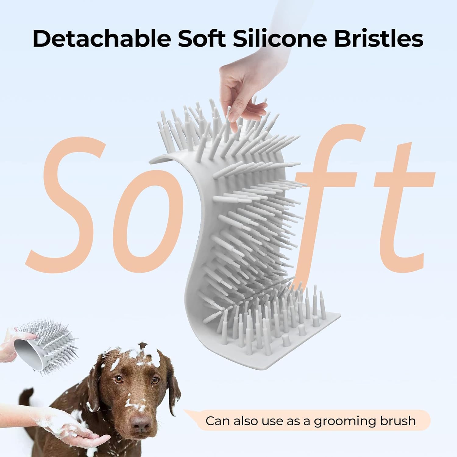 DOGNESS Nettoyeur automatique de pattes pour chien | Recharge USB, Rotation 360° | Efficacité et Douceur - Image détaillée