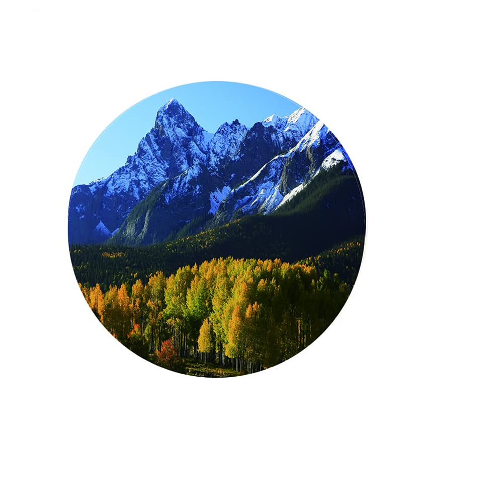 Rondes Imperméable Nappe Avec Bord élastique, Treer Anti-Taches Lavable Entretien Facile Nappes Imprimé Couleur Unie Marbrure 3D Nappe De Table Pour Cuisine Picnic Party Jardin (Turquoise,120cm