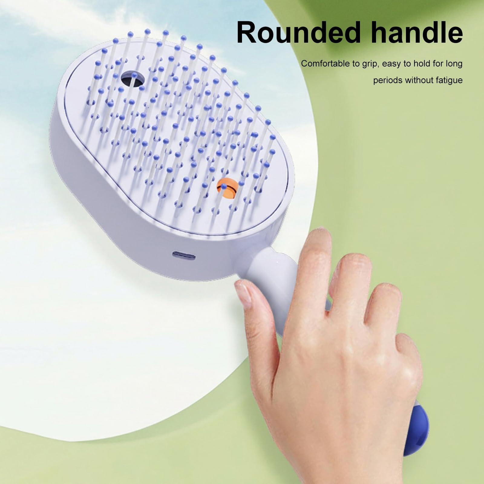 Brosse à cheveux électrique avec spray et massage, brosse de soin capillaire à vapeur électrique 2026, rechargeable, démêlante et massage à vapeur pour réduire les frisottis, nourrir les cheveux
