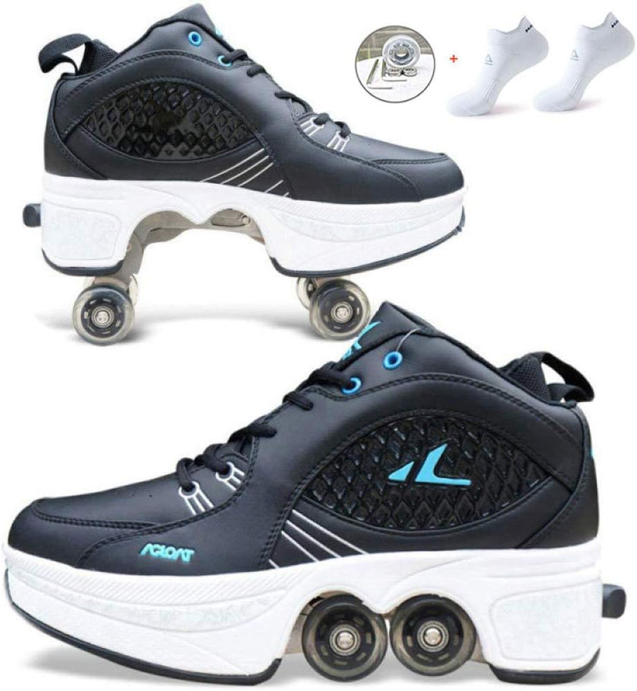 スケートプーリーシューズ多機能変形ローラースケートクワッドスケートアウトドアスポーツ,D-40