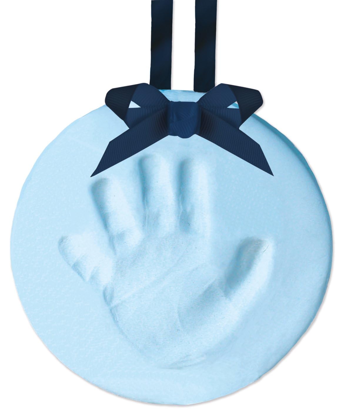Tiny Ideas Newborn Handprint or Footprint DIY Keepsake Ornament Kit, Baby Boy Nursery Décor, Gift for Expecting Parents, Blue