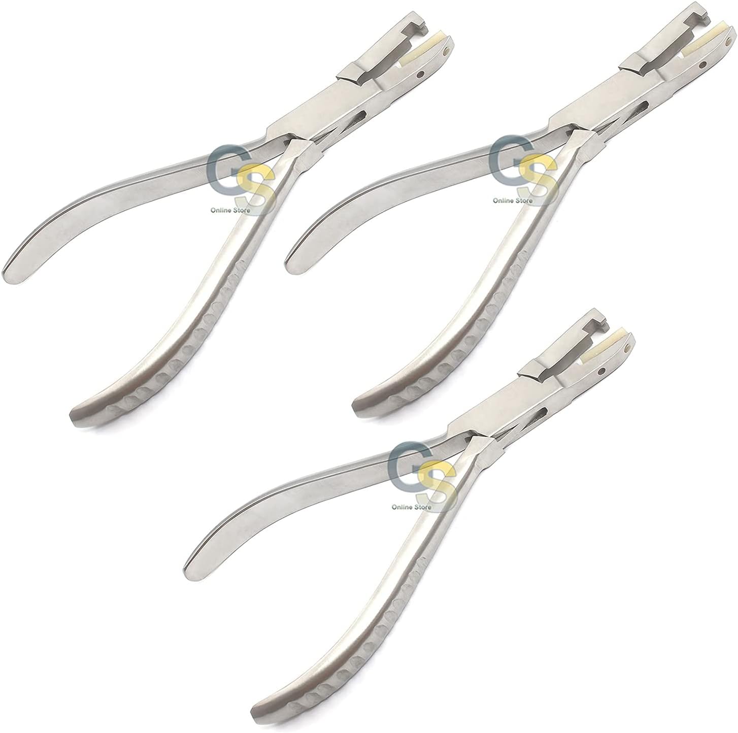 G.S 3 PCS PAD ADJUSTING PLIERS 6" OPTICAL NYLON END STAINLESS STEEL UPGRADED INSTRUMENTS By G.S ONLINE STORE