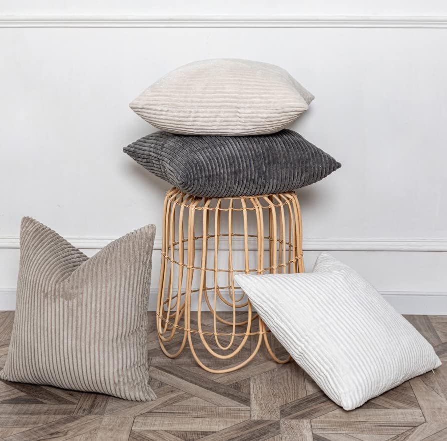 Miniatura 2 de Komollocoe Juego de 4 fundas de almohada neutras primaverales de 18 x 18 pulgadas, de terciopelo bohemio, decorativas, para sofá, sala de estar,