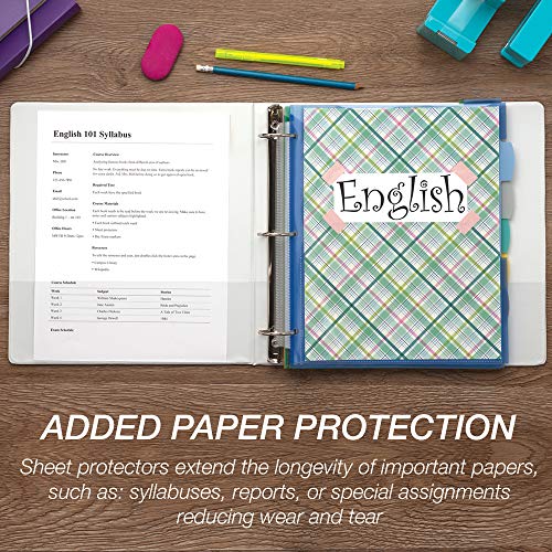 Samsill Mp20119 Fashion Design 3 Ring Binder, Stripes, 1 Inch Round Rings, Assorted Colors (Purple, Pink, Turquoise), Bulk Binders - 6 Pack, Assorted Stripe Print, 1-Inch #TOP4