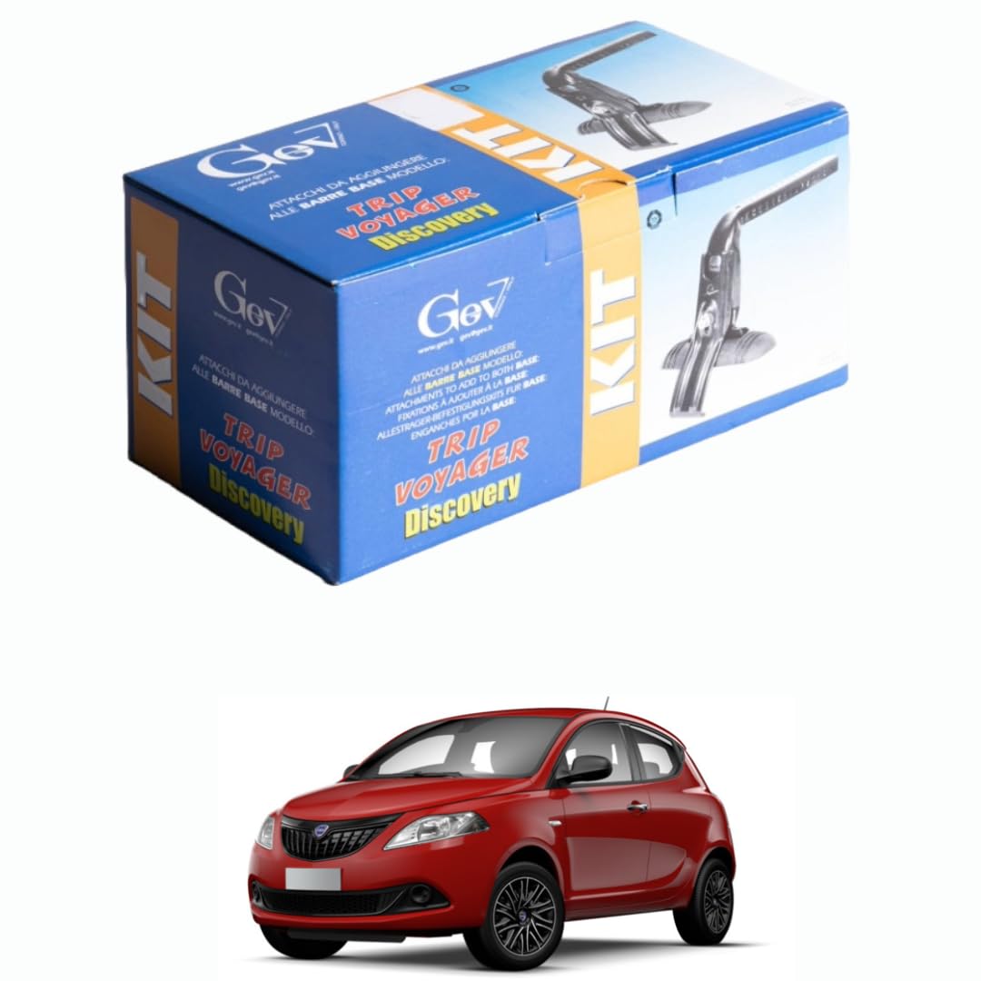 GEV Kit 63 - Kit staffe per barre Gev DISCOVERY 1 2 3 TRIP COMPATIBILE CON LANCIA YPSILON DAL 2011