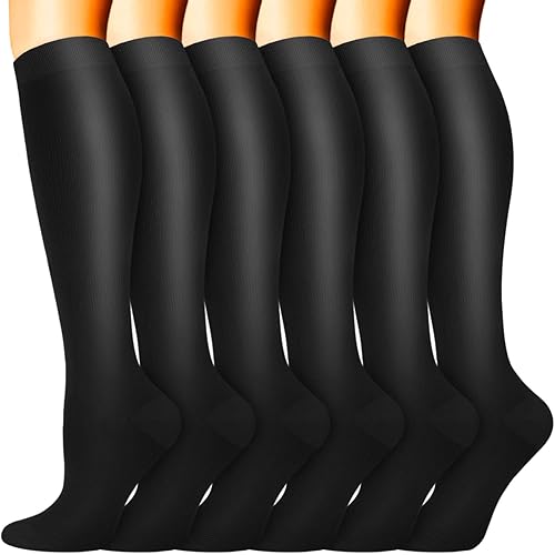 Miniatura 100 de Sooverki - Calcetines de compresión de cobre para circulación, para mujeres y hombres, 6 pares, para correr, atletismo, medicina, enfermería, viajes