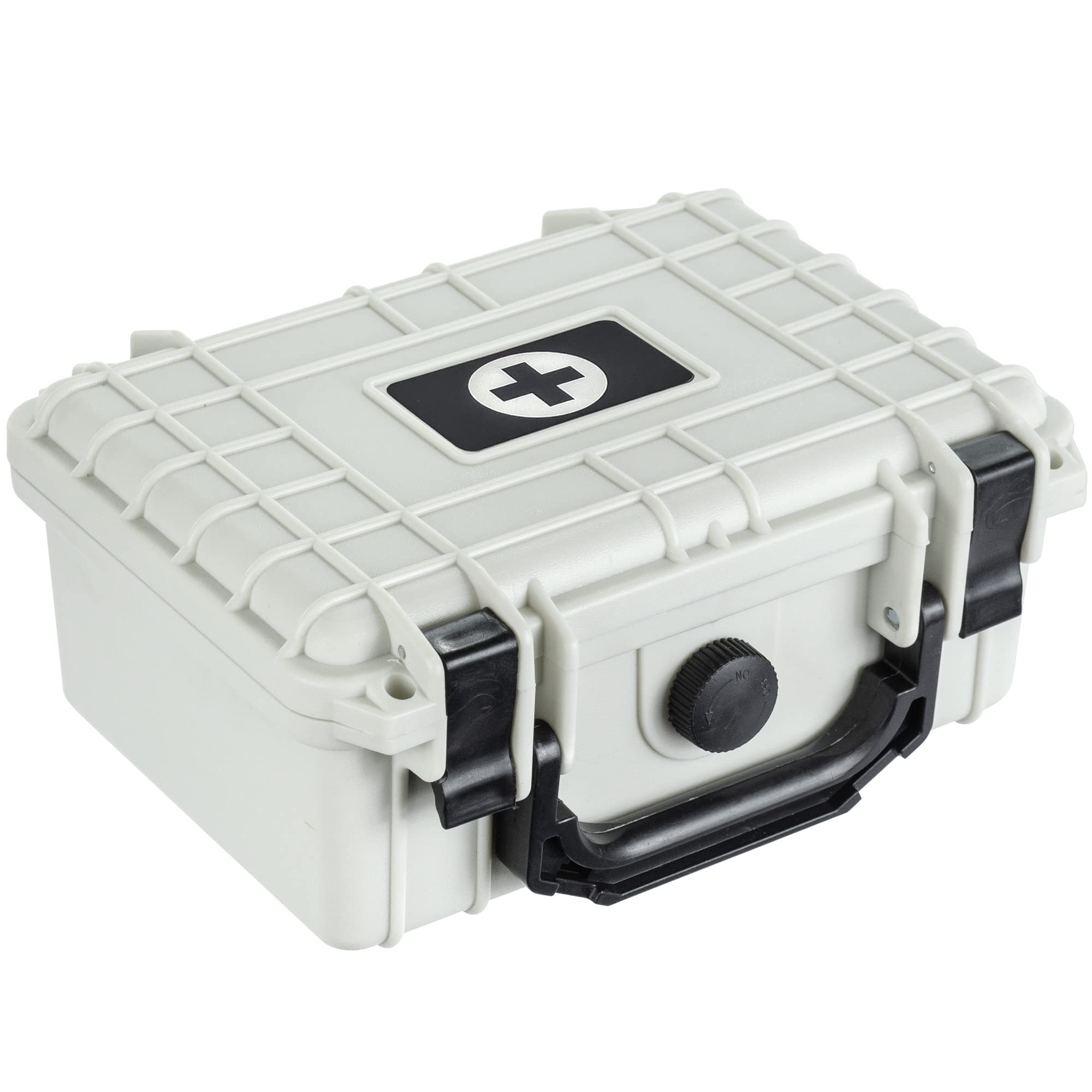 Eylar Compact 8.12 Inch Hard Protective Medical Case EMT First Responder and First Aid Service Storage Box, Waterproof, Dustproof, Shockproof with Foam (White)