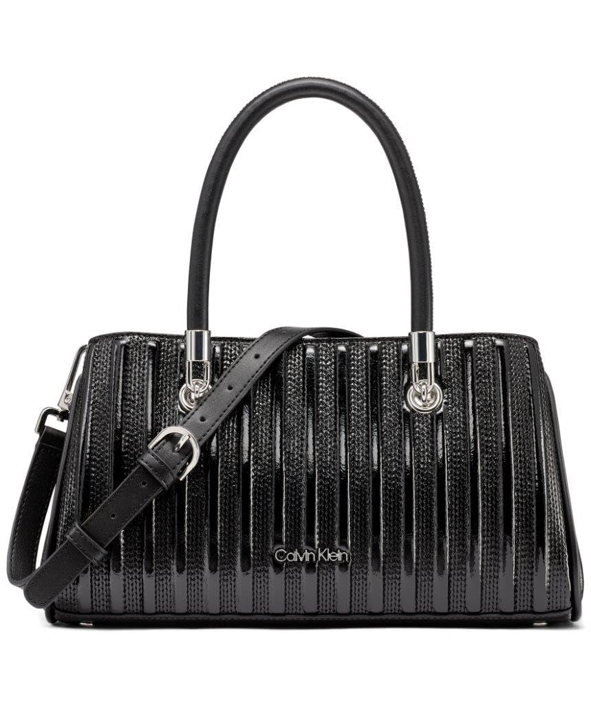 

                                                    Calvin Klein Brigette East/West Satchel, Black/Sil