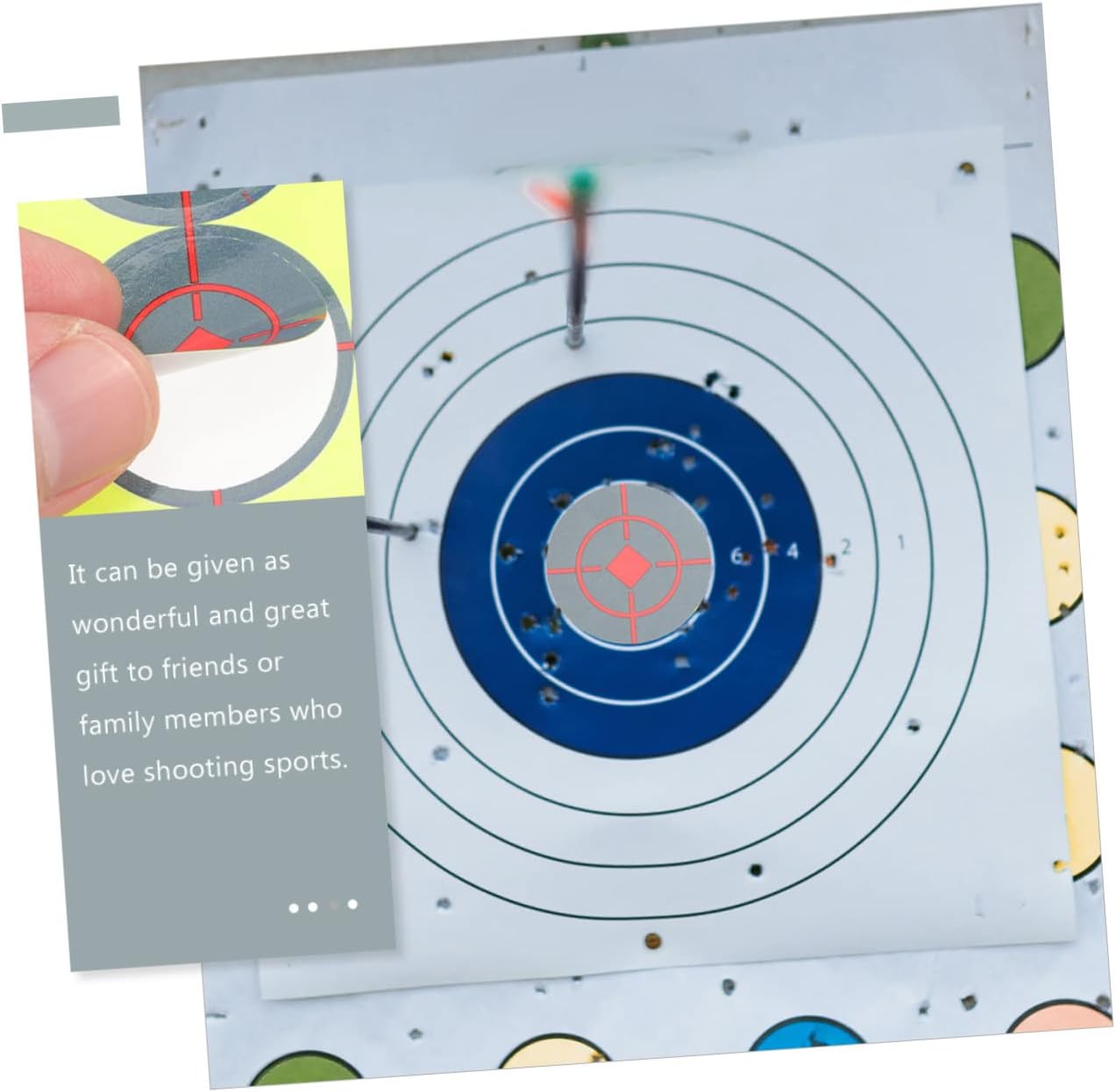 SUPVOX 20sheets Self-Adhesive Circle Stickers for Target Practice Labels Round Fluorescent Pasters