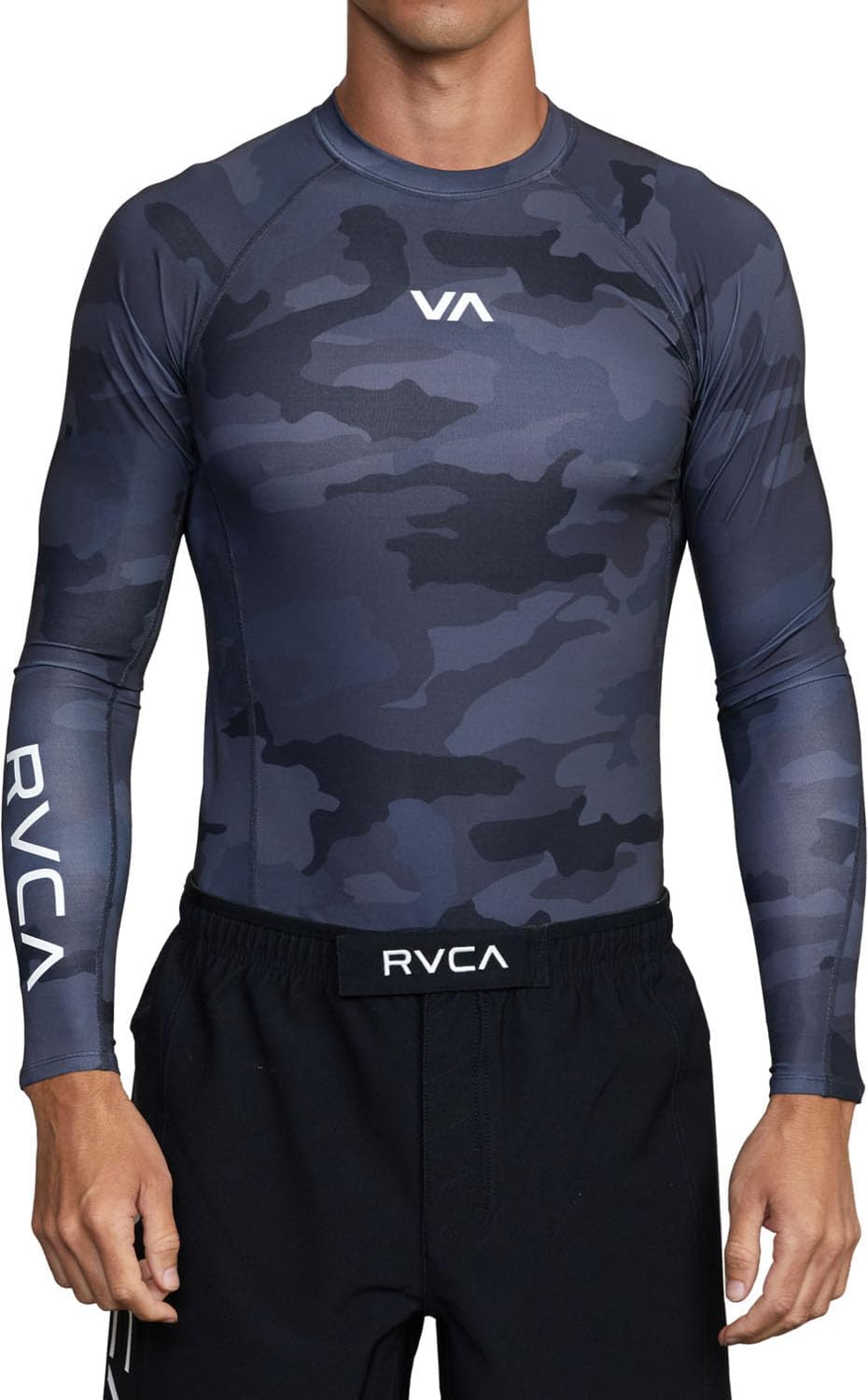 RVCA VA Sport LS Rash Guard - Black Camo