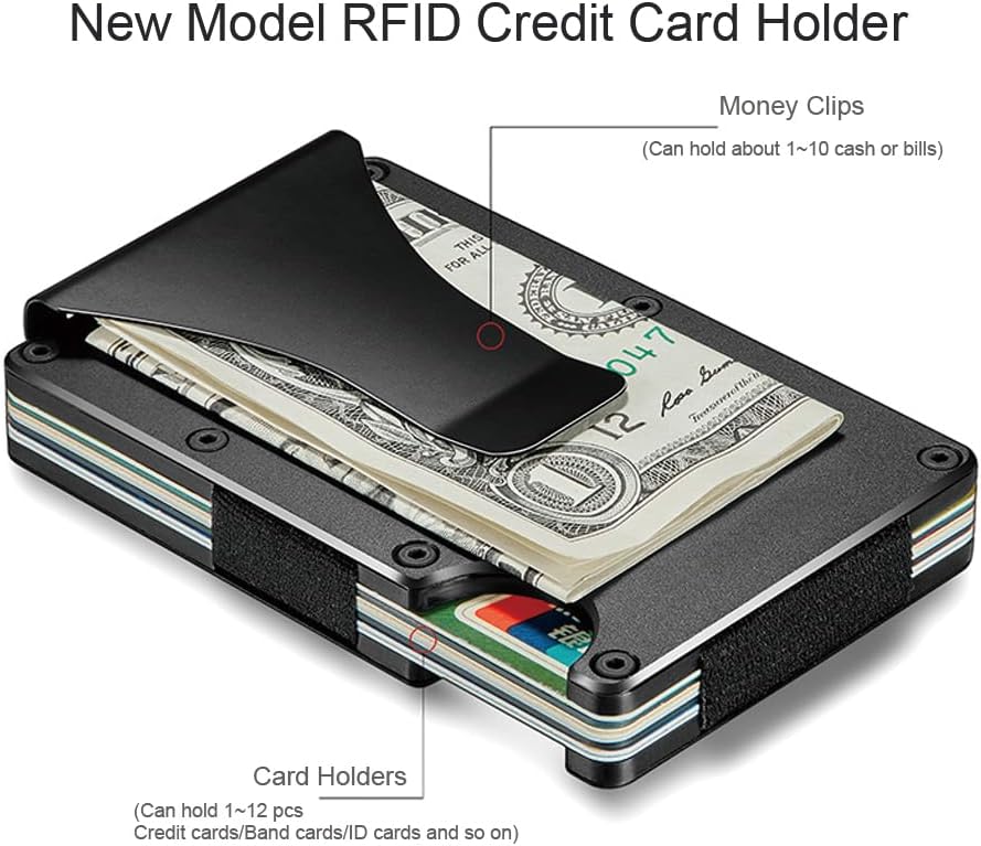 Devout Believer Skull Praying Jesus Cross Aluminum Wallet for Men with Brass Inlay and Engraved Finish Metal Money Clip RFID Blocking Credit Card Holder - Image 5