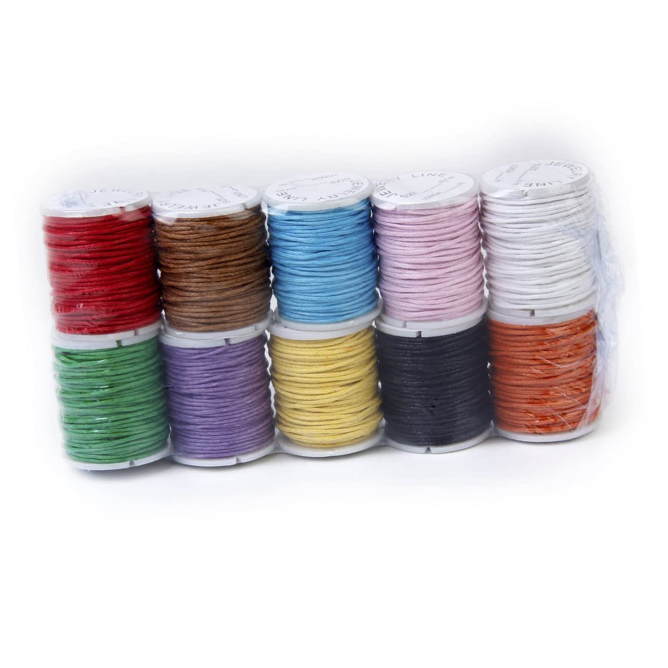 EXCEART 10rollos Cordón Mano De Encerado Para Bisutería y Pulseras De Cordón Artesanal Para Manualidades y Proyectos De Bricolaje Accesorios Aleatorios