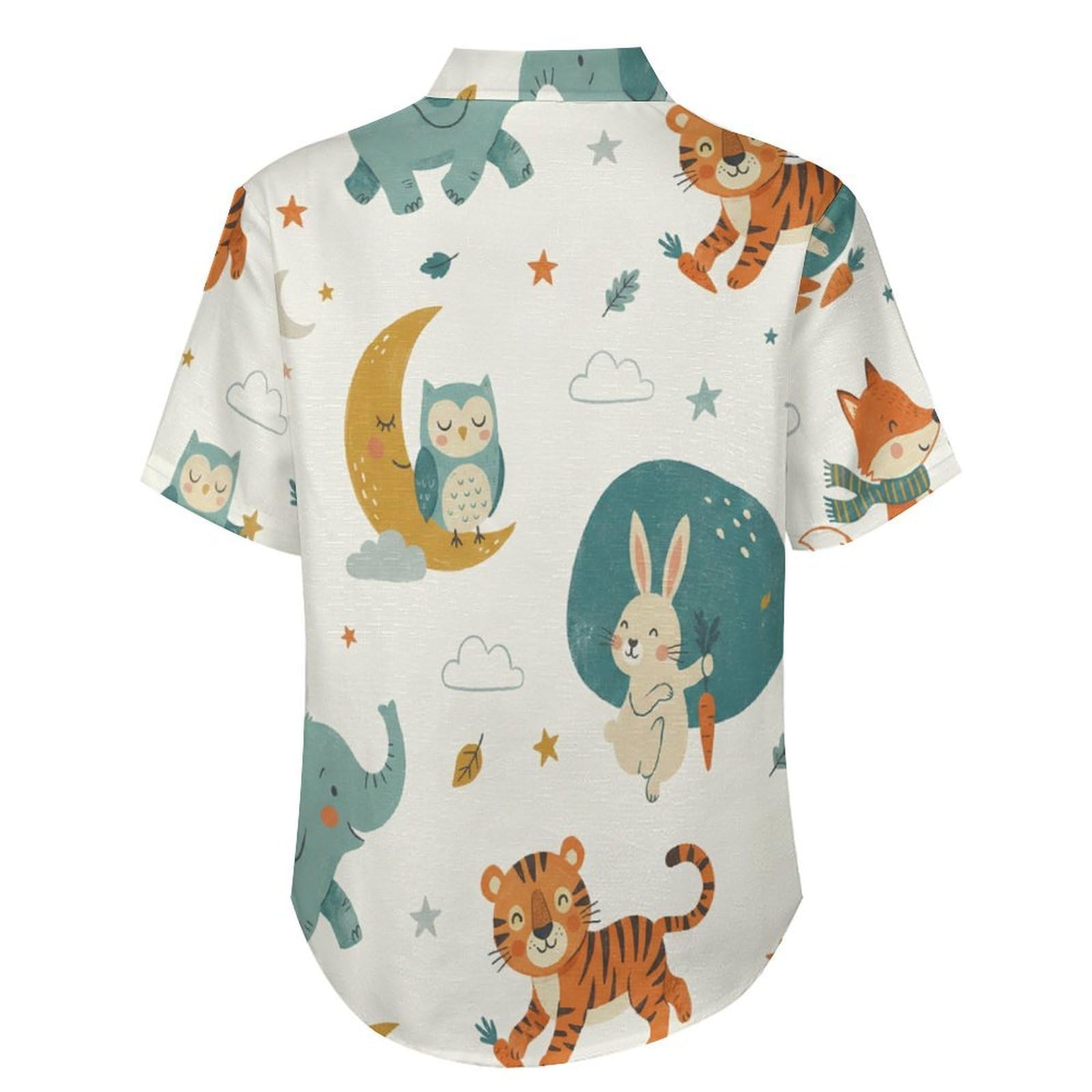 Camicia da Uomo a Maniche Corte Funky, Animali Divertenti Cartoni Animati Carini, Aloha Camicias Estiva per la Spiaggia, vestibilità Normale con Bottoni, per Libero Vacanze