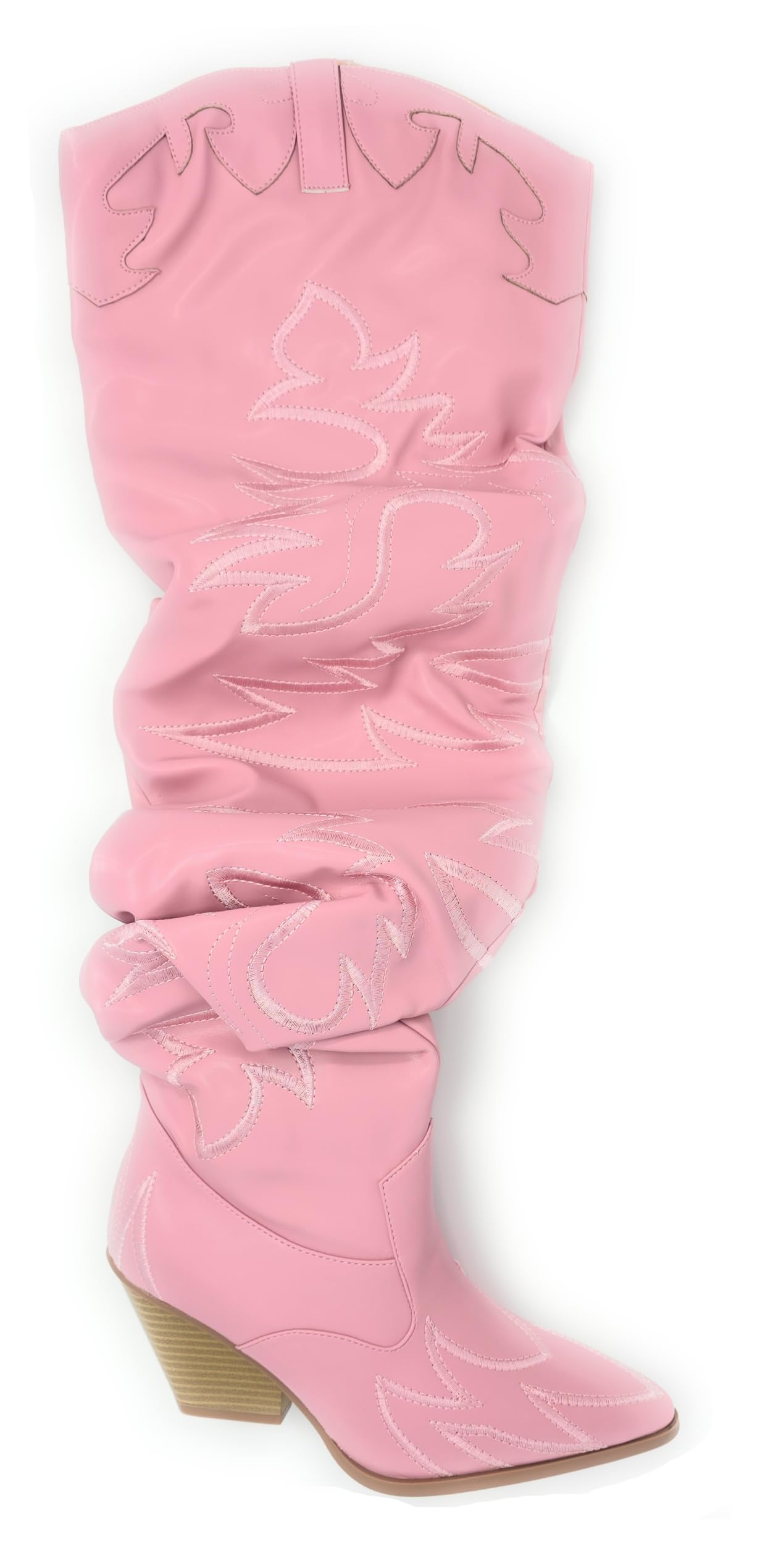 YOKI Cowgirl Boots Women, Over the Knee Western Cowboy Boots for Women with Chunky Block Heels