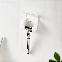 Vista 5 de EIKS Paquete de 2 soportes para maquinilla de afeitar, soportes de pared autoadhesivos para baño, ducha, mesa