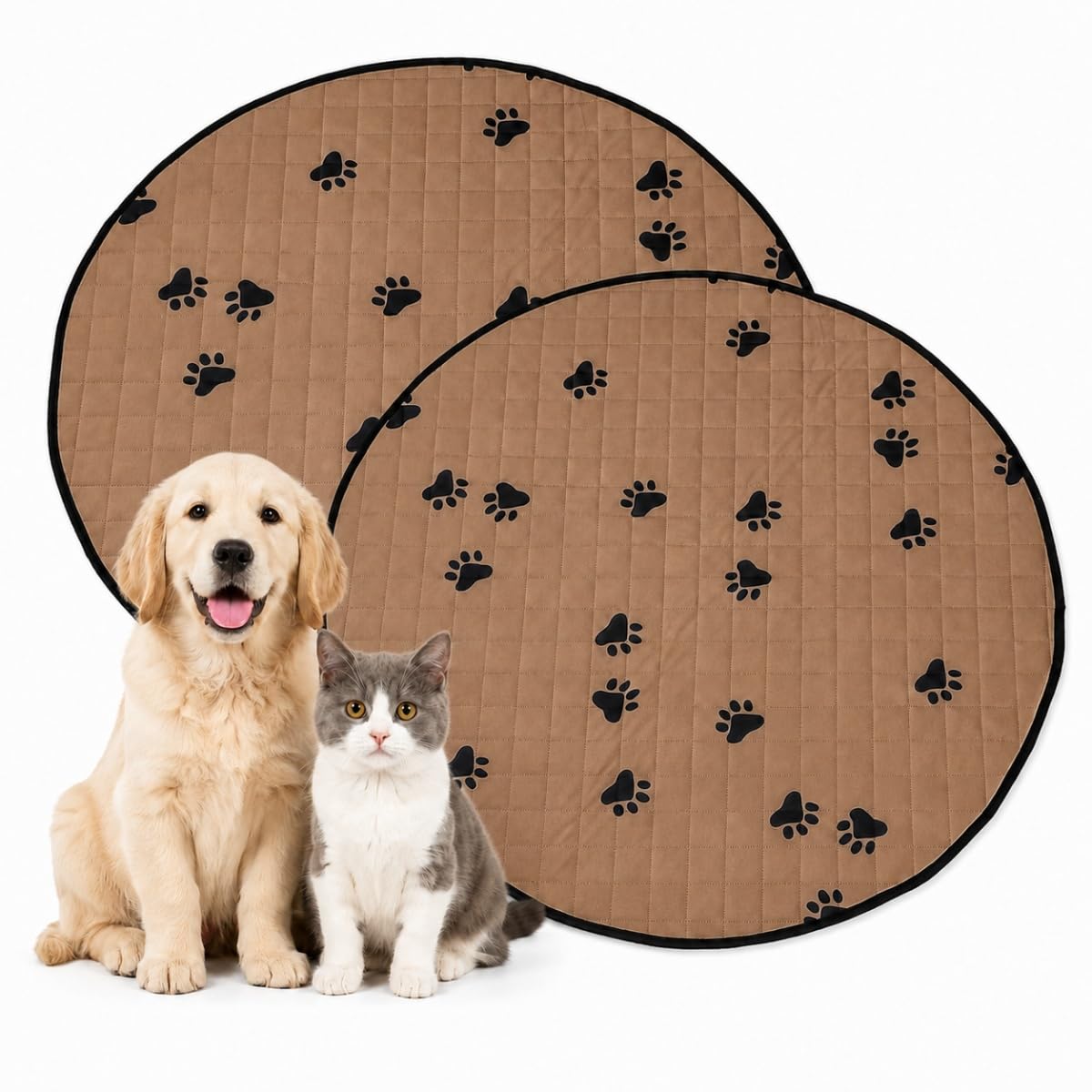 Tapis de dressage absorbant et anti-fuites Mateju | Lot de 2 tapis lavables 80cm