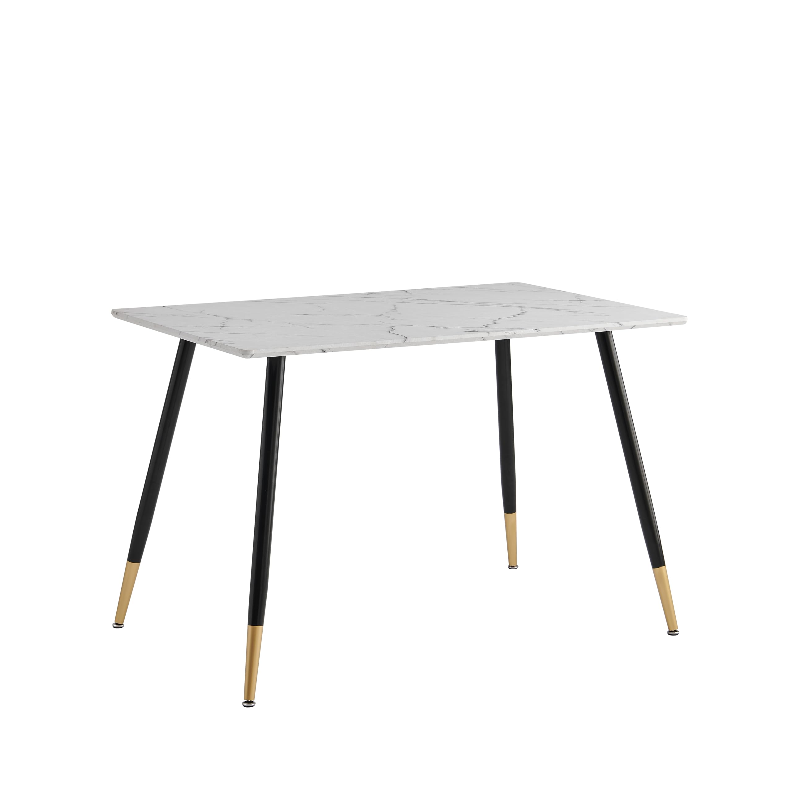 Table de cuisine scandinave pour salle à manger et salon blanc 110 cm