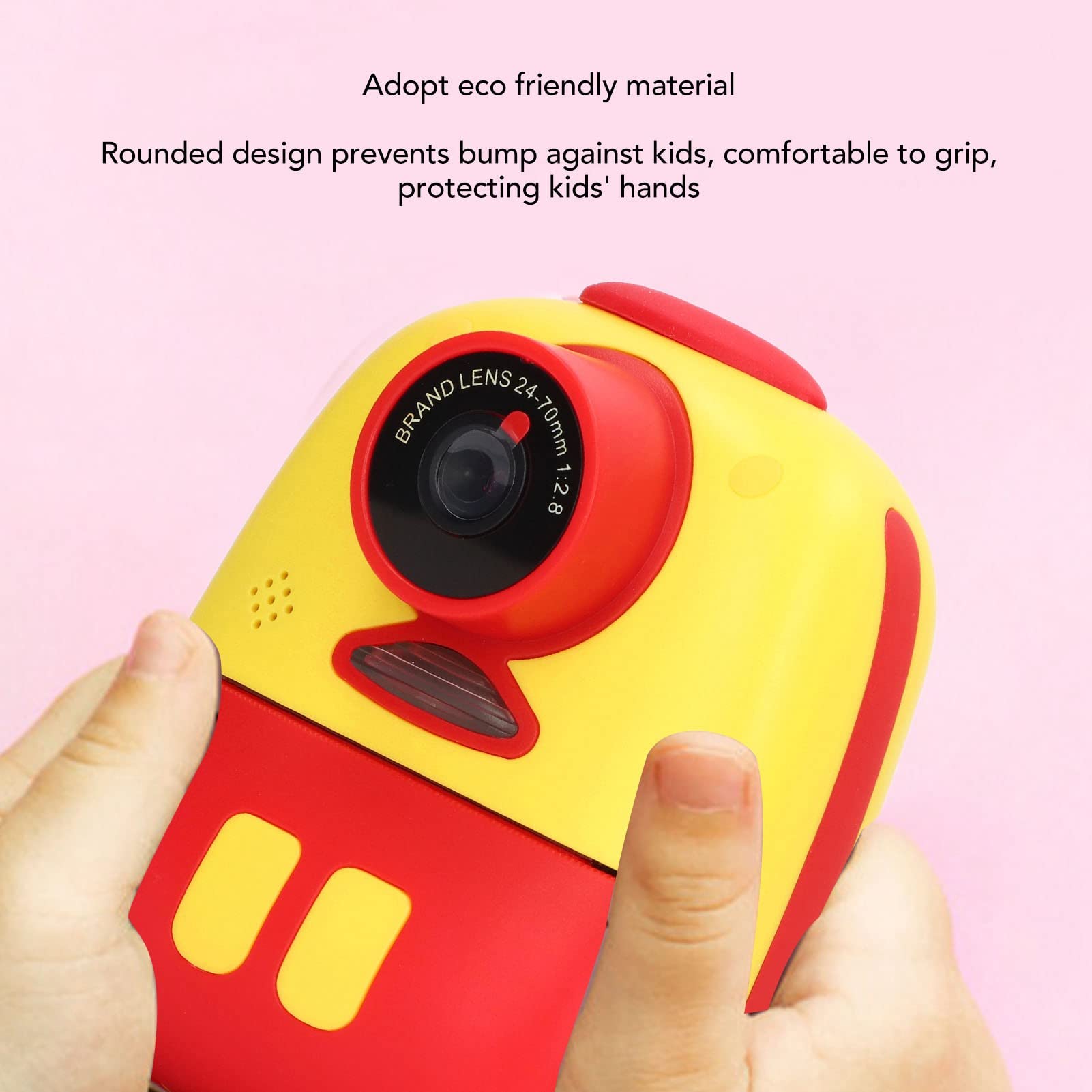 Camera istantanea, telecamera per bambini, stampa istantanea, USB Charge 10x Magnificazione LED LED Video Light Registrazione per bambini con penne, per la famiglia dei