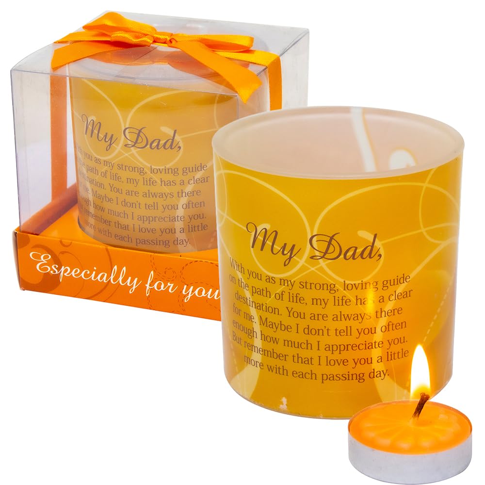 Candle Gift Set in Box Mood Special Poem Candles Wax Message Poetic Writing New (My Dad)