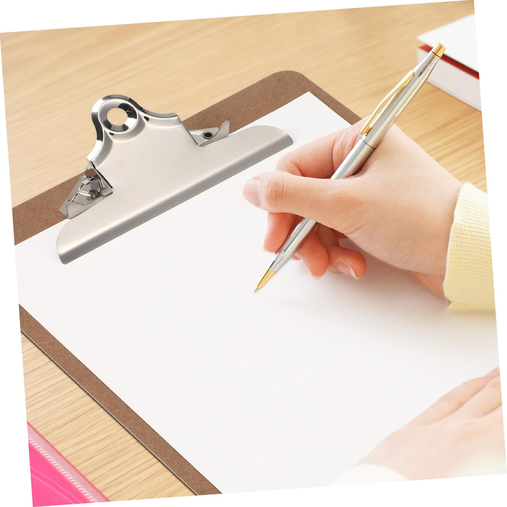 6pezzi Lavagne Portadocumenti Clipboards Per Scrittura e Disegno Superficie Piatta e Resistente Per Ufficio e Scuola Clip Robusta Per Documenti Sicuri