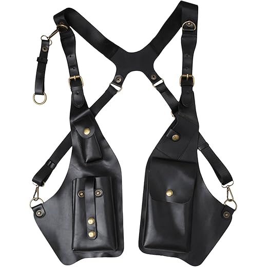 THE STYLE SUTRA Steampunk Shoulder Harness Bag Wallet Pouch for Costume Outdoor Biking