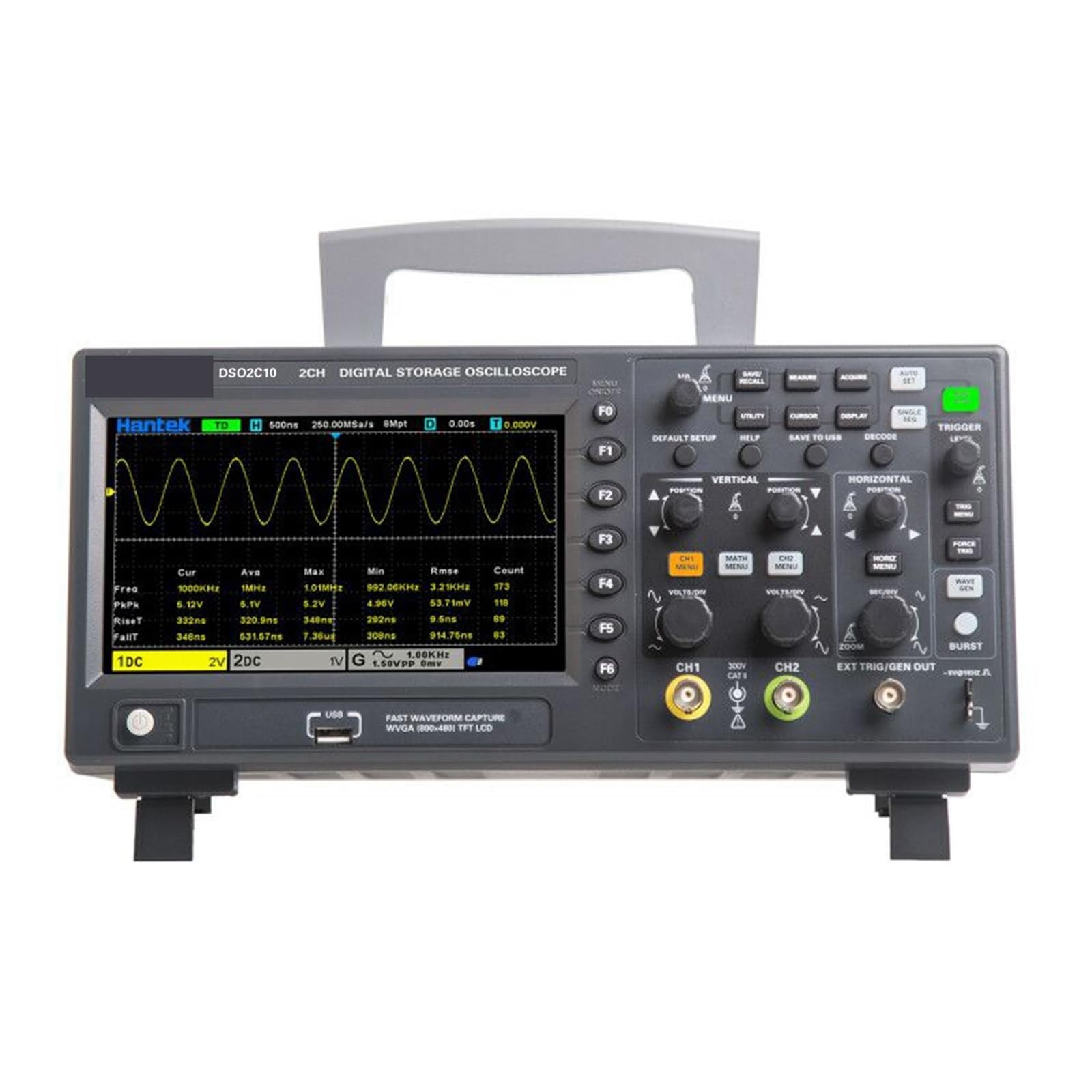 Digitales Oszilloskop DSO2C10 2C15 2D10 2D15 2CH 100/150 MHz Speicher Osciloscopio 1G Abtastung mit Signalquelle(2D10)