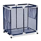 Pool Accessories, Balls and Outdoor Toys Storage Bin - Pool and Ball Storage Organizer with Nylon Mesh Basket | Hold Beach Towels, Linens and floatation Devices
