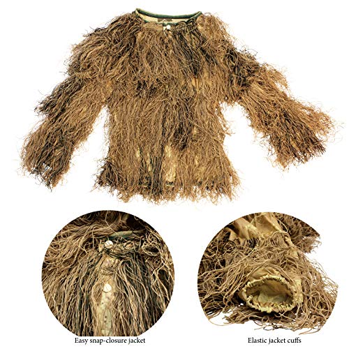 Red Rock Outdoor Gear Men's Youth Ghillie Suit, Desert Camouflage, 10-12 - Thumbnail 4