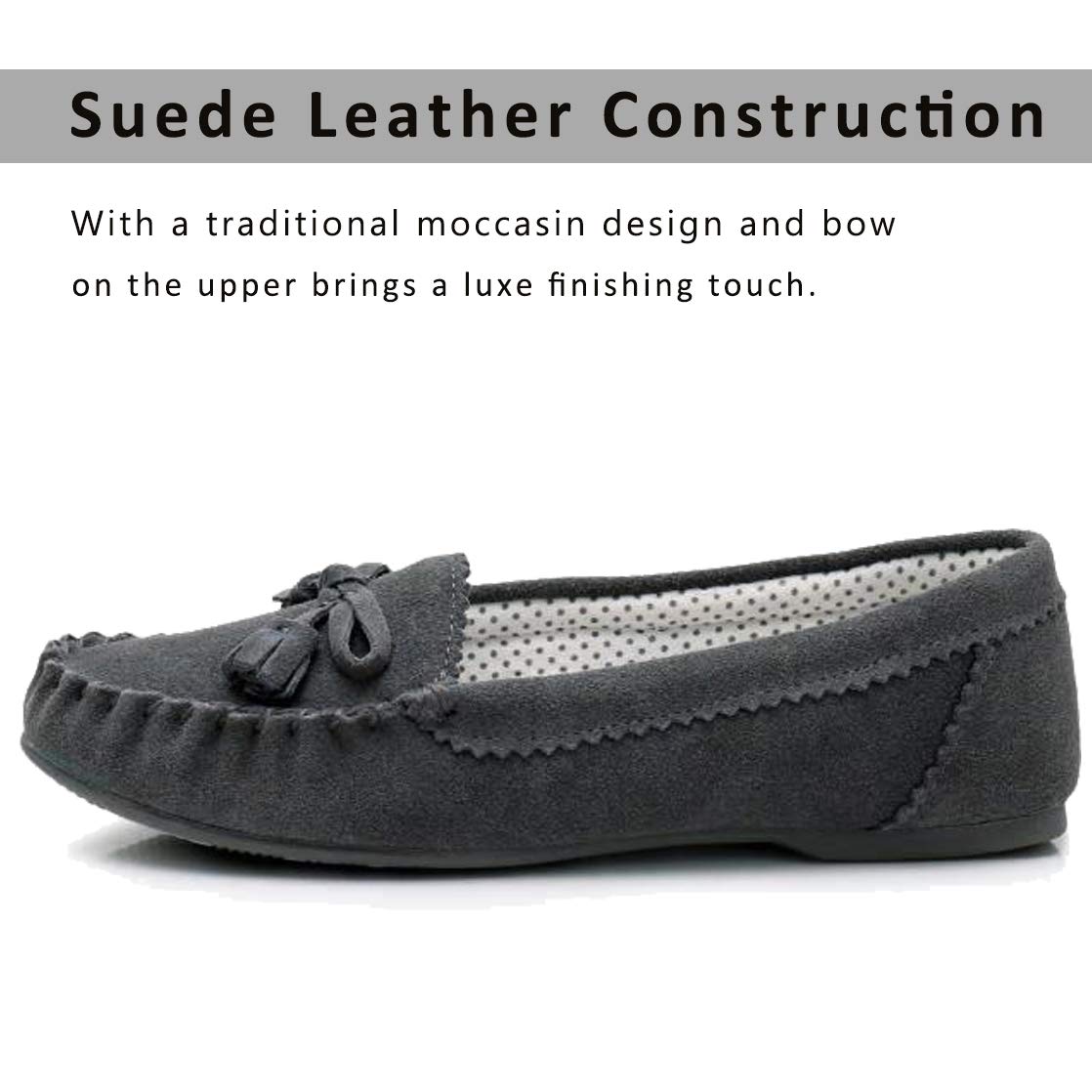 Moccasin Slippers for Women Flat Casual Comfortable Loafer Shoes Womens Moccasin Slippers Spring Driving Moccasins Shoes