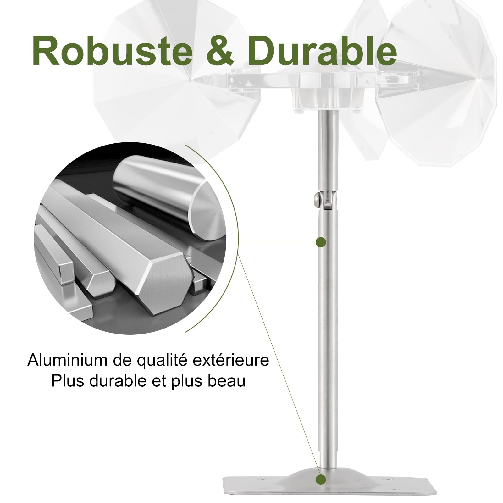 OFFO Anti Pigeon,Effaroucheur Oiseaux pour Balcon,Réflexion à 360°,Repulsif Pigeon avec Base en Aluminium,Effaroucheur Pigeons pour Jardin,Toit,Balcon