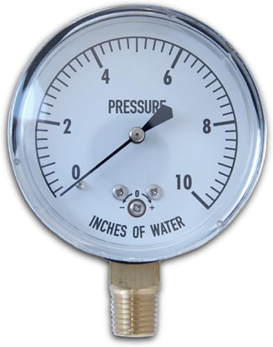 Kodiak Controls KC25-10# Low Pressure Gauge 10 PSI