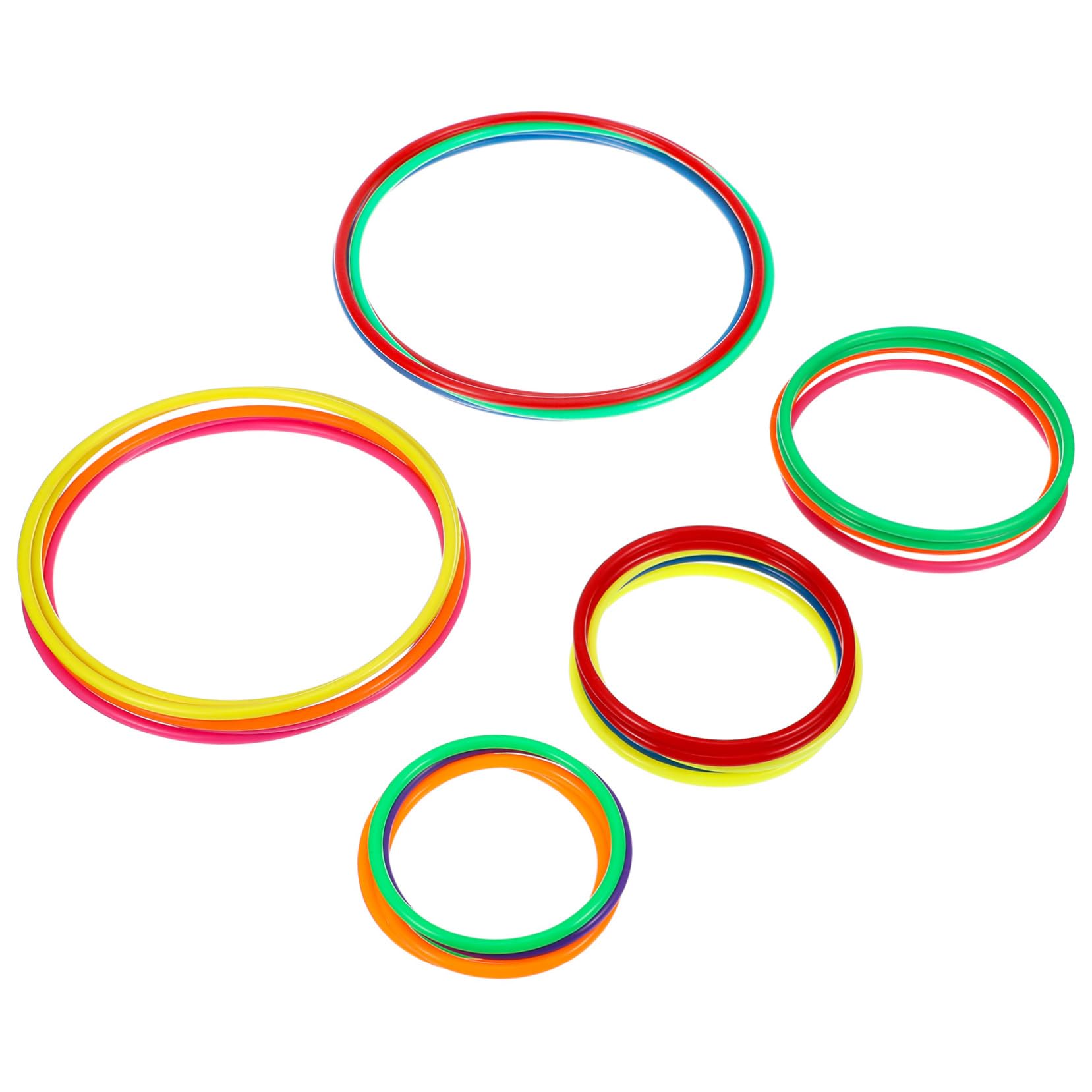 GALPADA Interactive Ringtoss Toys for Boys and Girls 25pcs Plastic Toss Rings Fun Outdoor Throwing Game Random