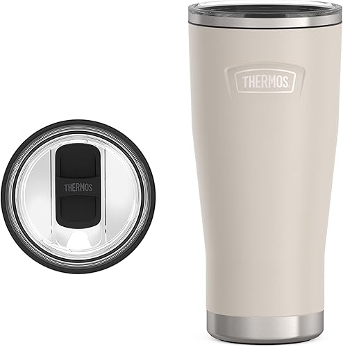 Miniatura 30 de THERMOS ICON SERIES Vaso térmico de acero inoxidable con cierre deslizante, 24 onzas, Granite Granite,Carmesí,Glacier,Mate acero inoxidable (Matte