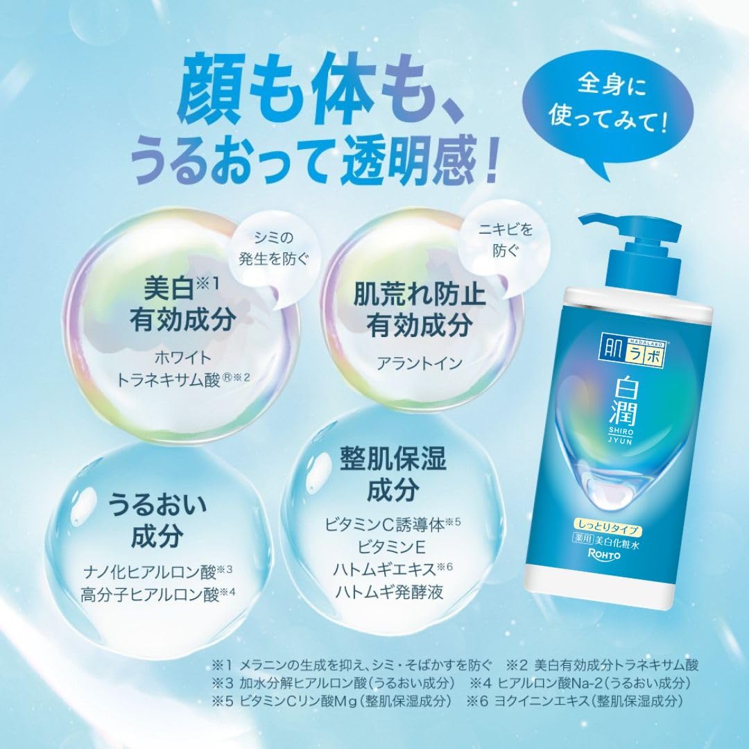 Amazon | 肌ラボ 白潤薬用美白化粧水 大容量ポンプ極潤サシェット付