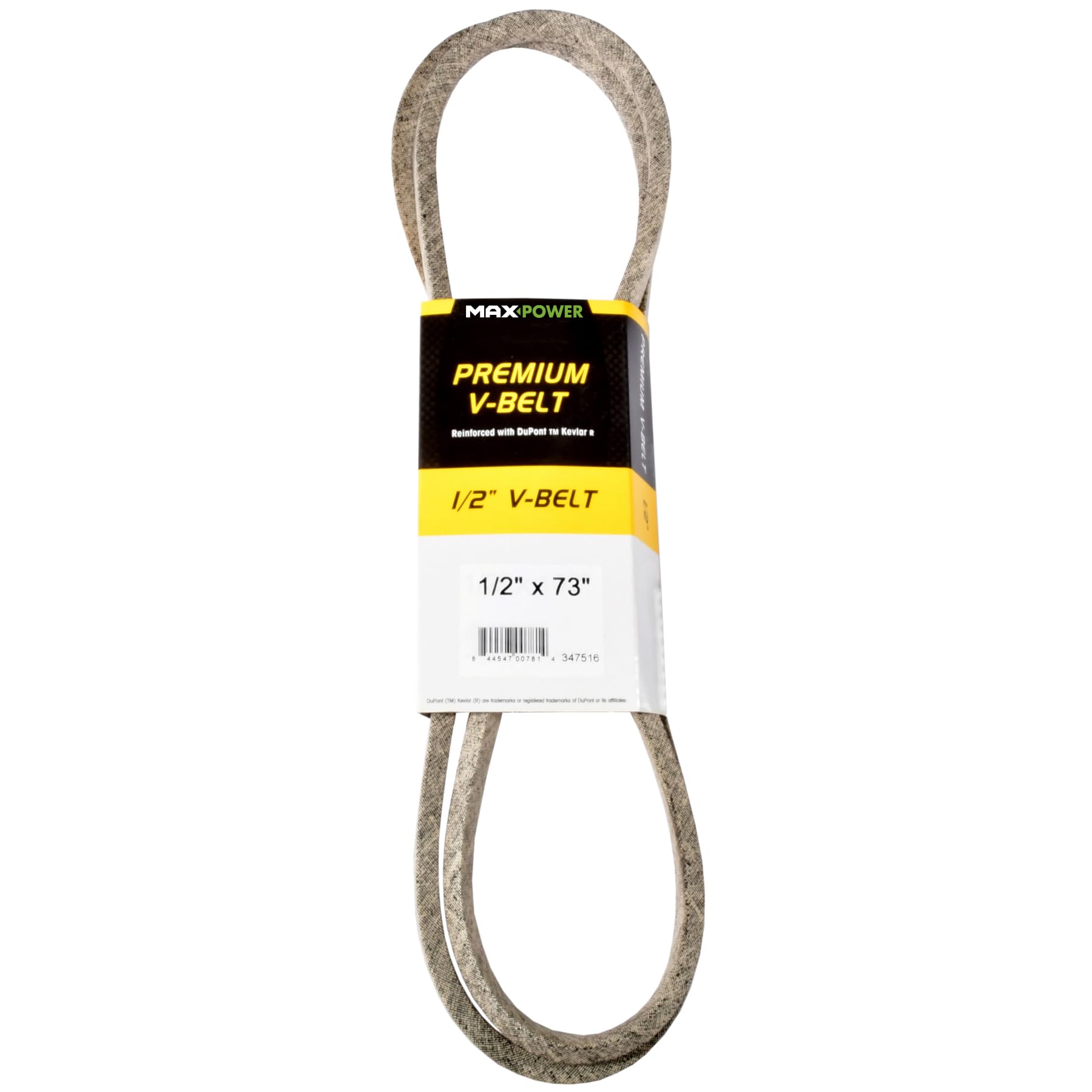 MaxPower V-belt 347516, Kevlar reinforced, 1/2 inch x 73 inch - 4L730 - outer length L(a) 1860 mm.