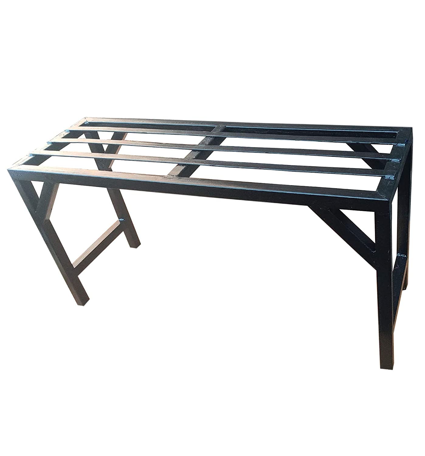 AMRON Single Step Iron Pot Holder/Plant Stand, Garden Bench for Roof and Outdoor, Plant Stand for Balcony, 32-inch,(P) Black (B099619GDP) Amazon Price History, Amazon Price Tracker
