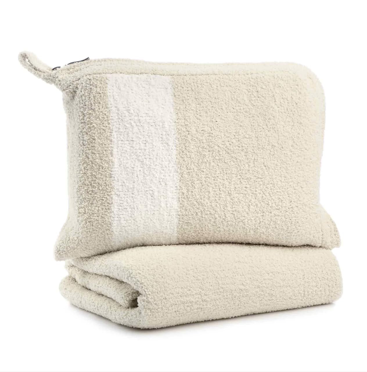 Amazon.com: KASHWÉRE Stripe Travel Blanket in Zipper Pouch, Use as 