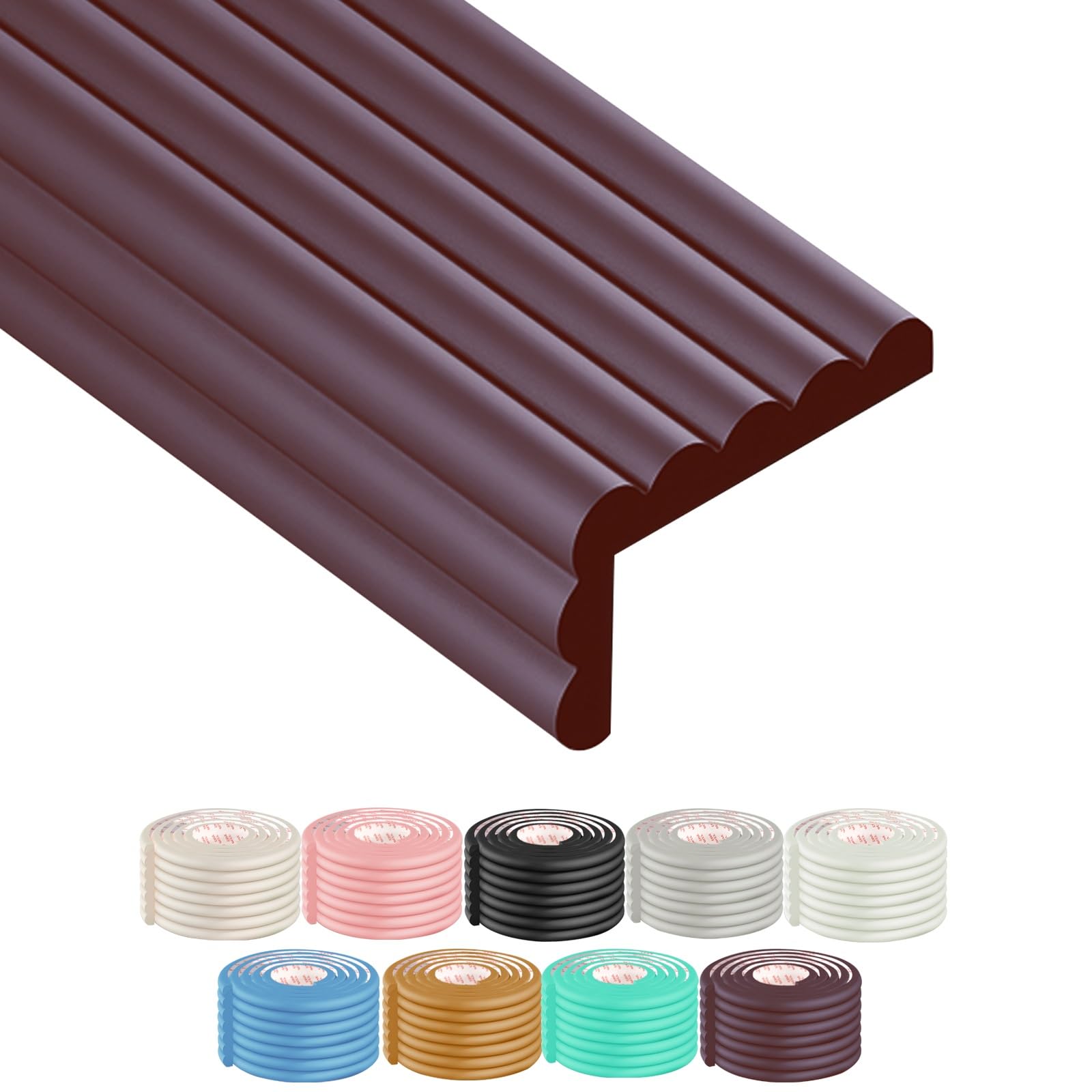 Protezioni for Angoli, Paracolpi di Sicurezza for Angoli di Mobili, Protezioni for Angoli di Tavoli, for Parcheggi, Officine E Magazzini(Coffee,20M)