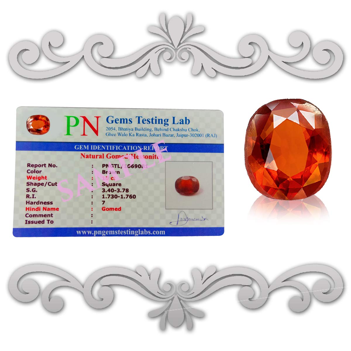 Reiki Crystal Products Original High Grade Certified Hessonite Gemstone 6.25 Ratti – 5.7 to 6.5 Carat Gomed Stone Original Certified Cabochon for Ring Pendant (Color : Brown) (B07M9VTMY2) Amazon Price History, Amazon Price Tracker