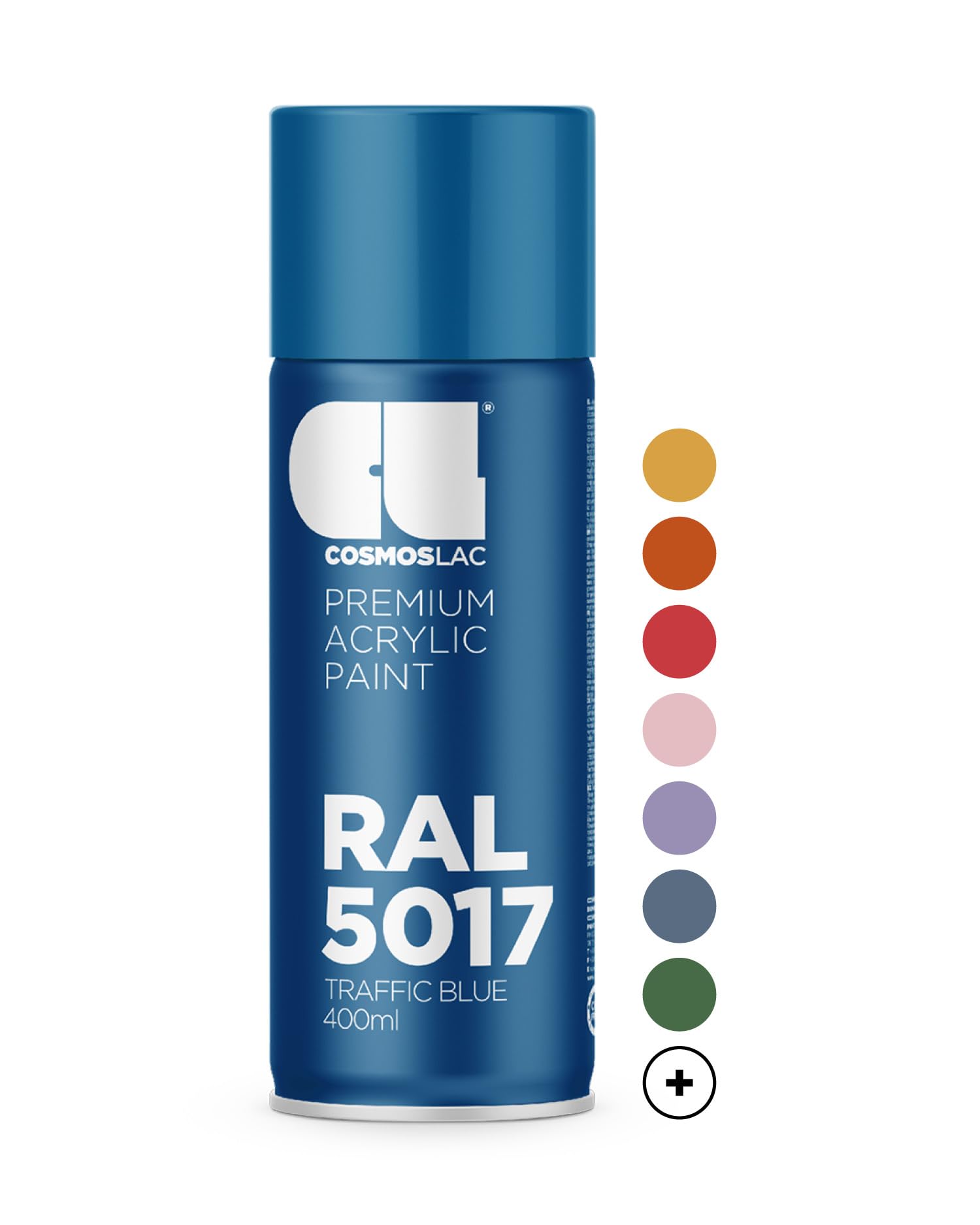 Cosmos LAC Acrylic Paint Spray Can in Many RAL Colours, 400 ml Spray Can Perfect for DIY, Upcycling and Other Painting Work RAL 5017 TRAFFIC BLUE N341