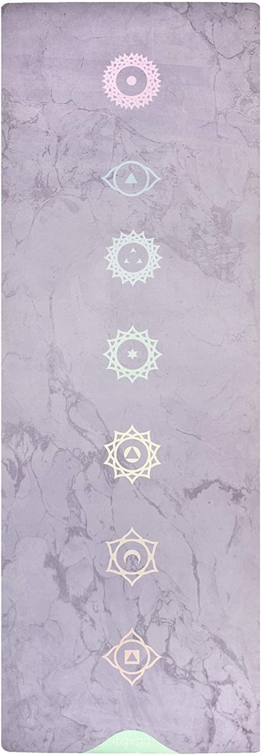 Myga Vegan Suede Yoga Mat - Luxurious Non-Slip Exercise Mat for Hot Yoga, Pilates, Meditation and Stretching for Women & Men - Comfortable & Durable for Home, Gym & Studio - 183cm x 61cm x 3mm