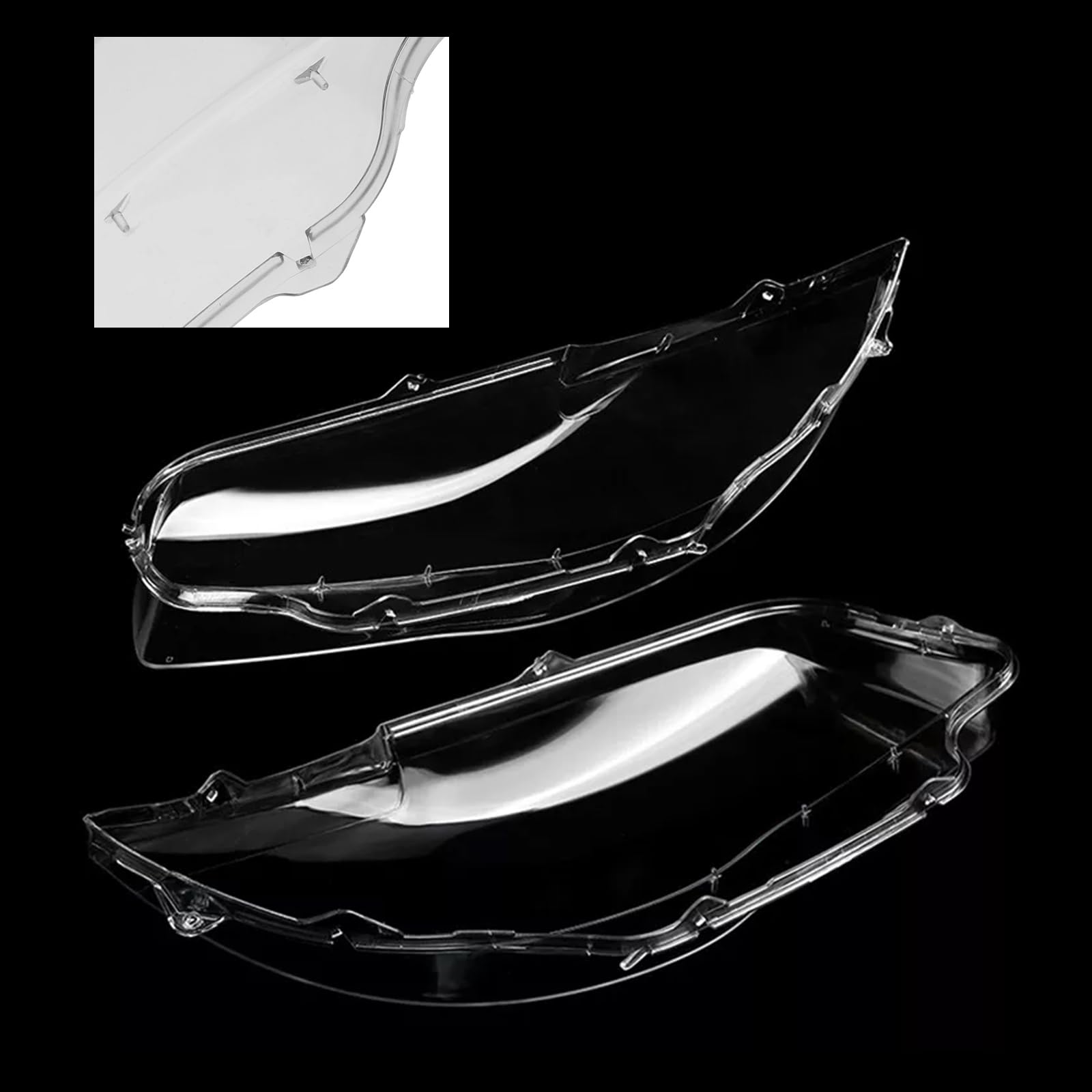 Topteng 2PCS Front Headlight Glass Clear Cover passend für BMW 1-Series E81 E82 E87 E88 2003-2011