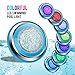 Roleadro Led Underwater Pool Lights, Waterproof IP68 47W RGB Swimming Pool Light Multi Color, 12V AC/DC Led Inground Pool Light Control with Remote Controller （Not Include Transformer- 16ft Cord