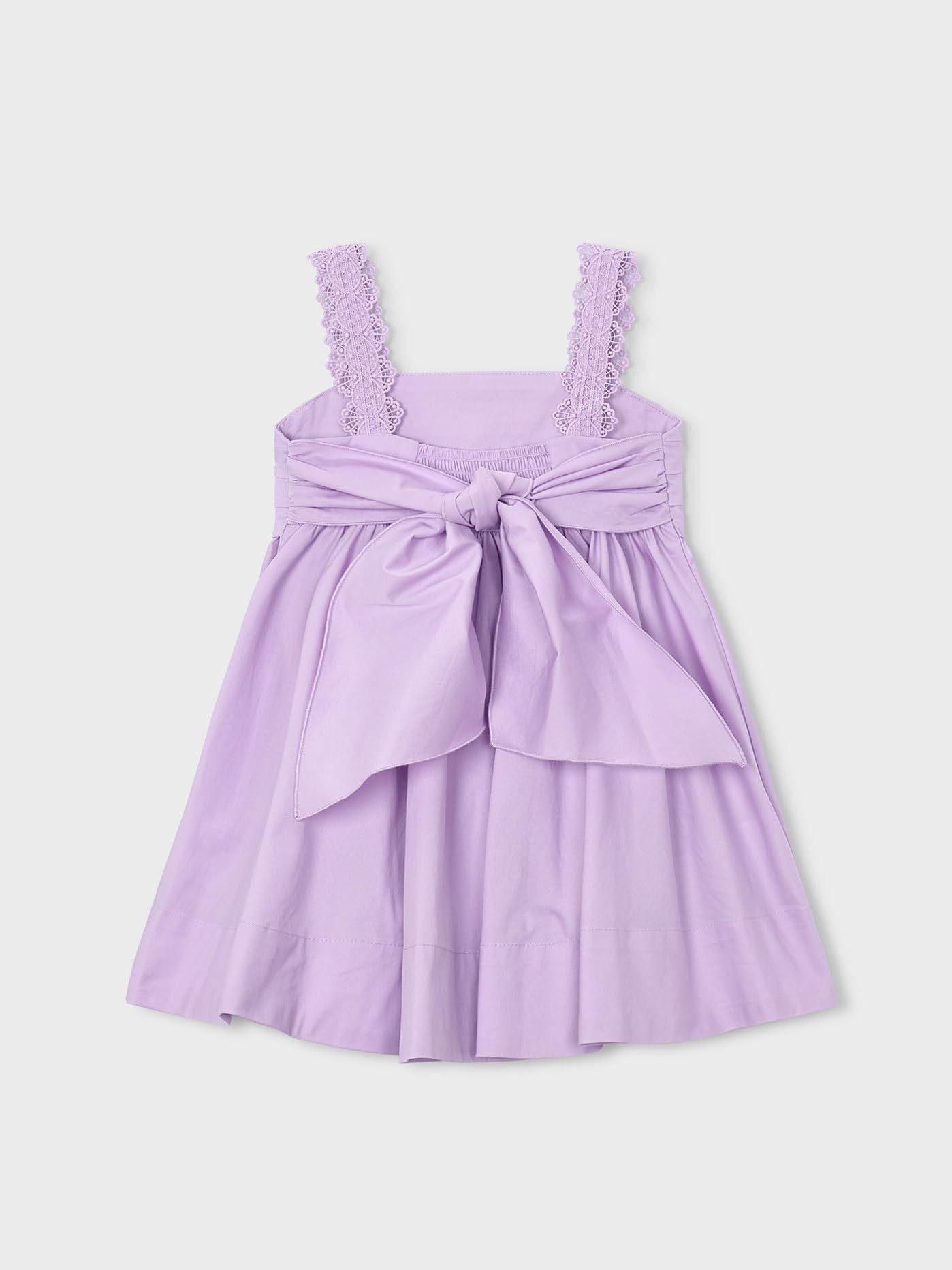 Mayoral Vestido Saten puntillas para niña Malva