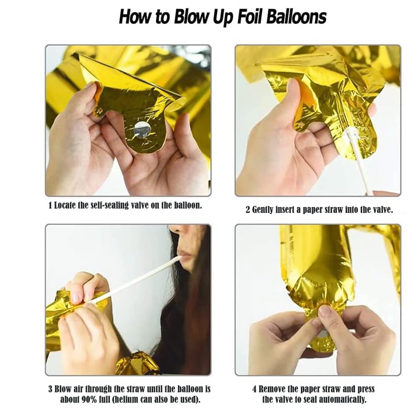 Image of AR GIFTZADDA inchMr and Mrs Seth inch Letter Alphabet Foil Balloon Golden Kit, Welcome Home Theme Party, 25th 50th Anniversary Foil Balloons, Welcome Newly Wed Couple Balloons Decoartion (Mr & Mrs Seth)