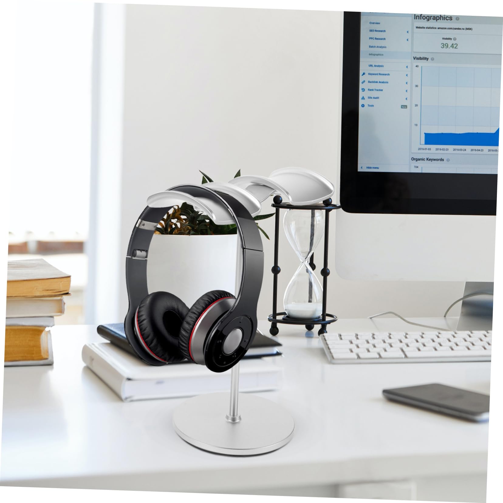 2pezzi Stand Per Cuffie in Plastica Supporto Per Cuffie Da Tavolo Gancio Per Wireless Accessorio Per Da Gioco Per Appoggio