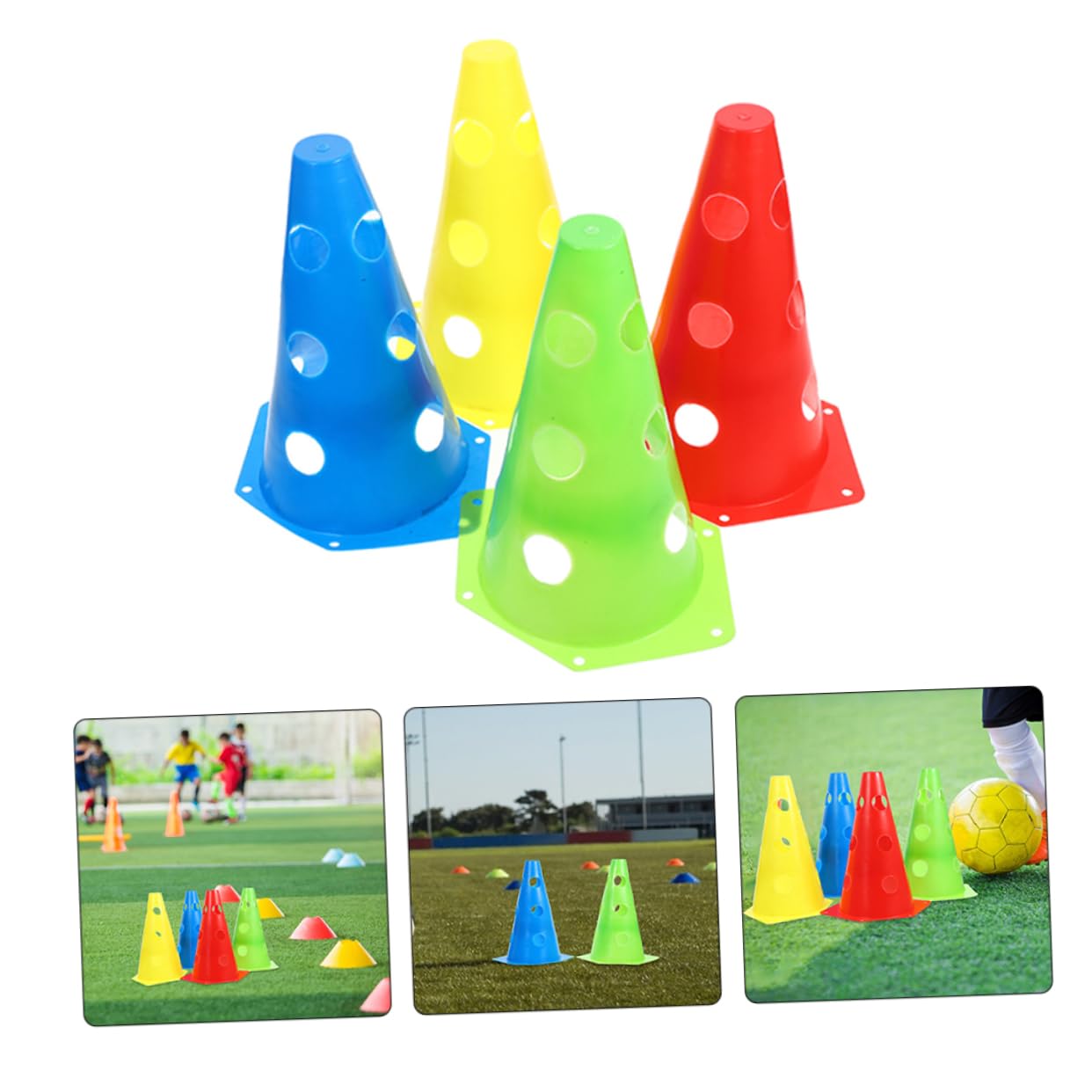 Toddmomy Set 12 Coni Allenamento Calcio in Plastica PE Alta Resistenza e Flessibilità per Migliorare Coordinazione Occhio-Mano in Allenamenti Sportivi