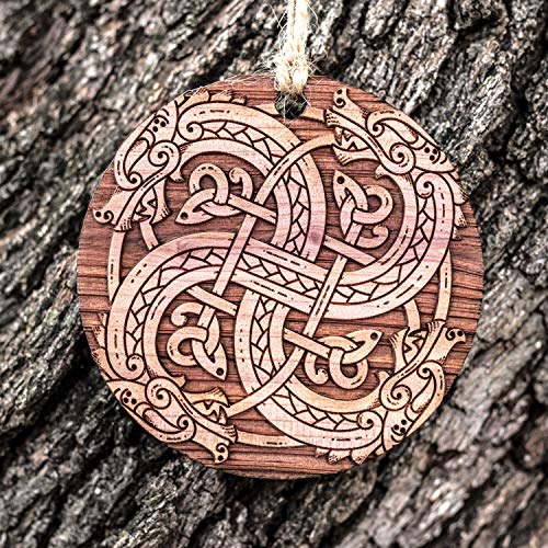 Viking Dragon Knot - CEDAR Ornament