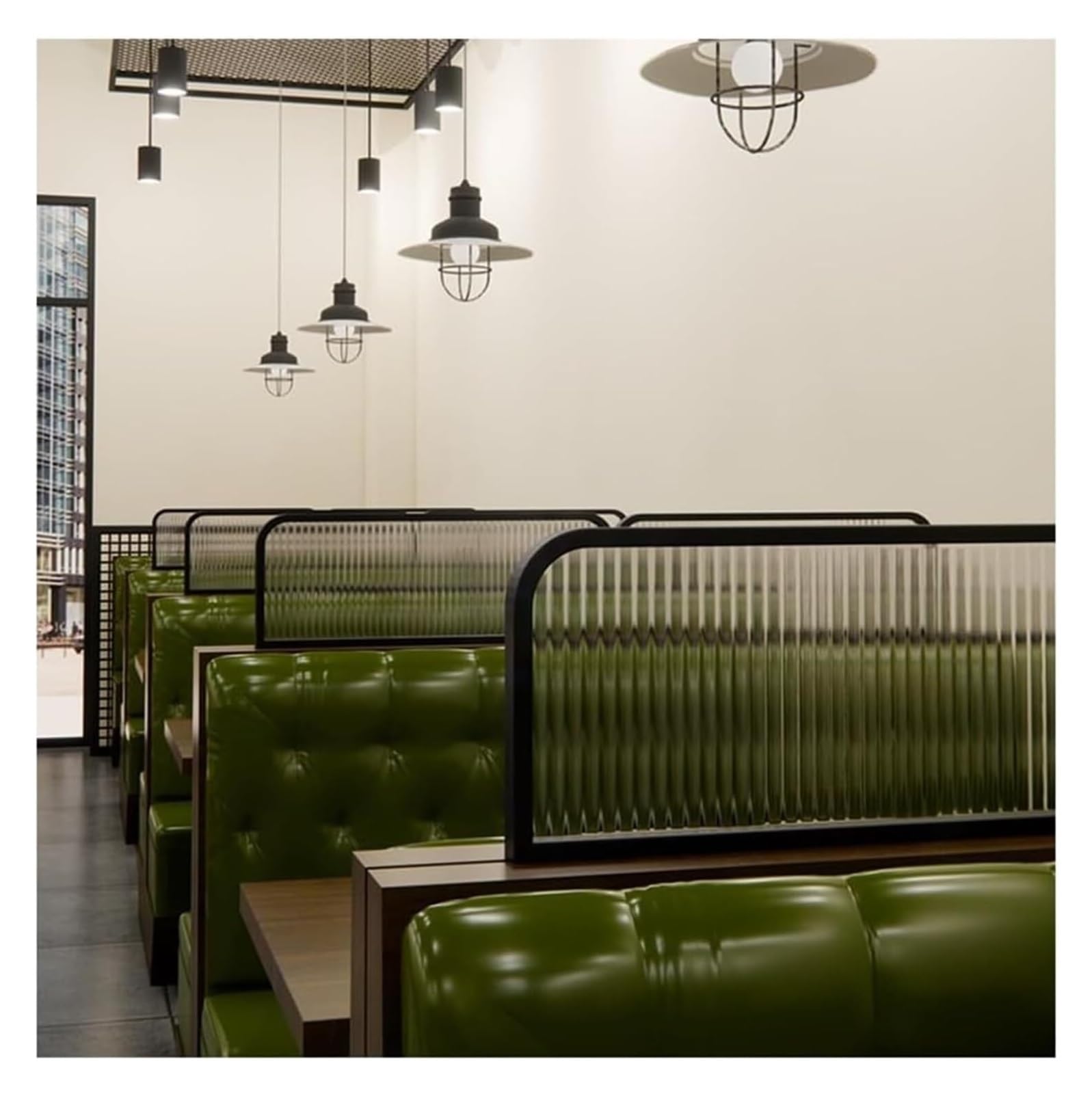 Genérico Mampara divisoria translúcida de Acero Inoxidable para mesas de Restaurante, oficinas, Bares y hoteles - 1,3 m x 60 cm, Elegante diseño Negro para Mayor privacidad y Estilo.